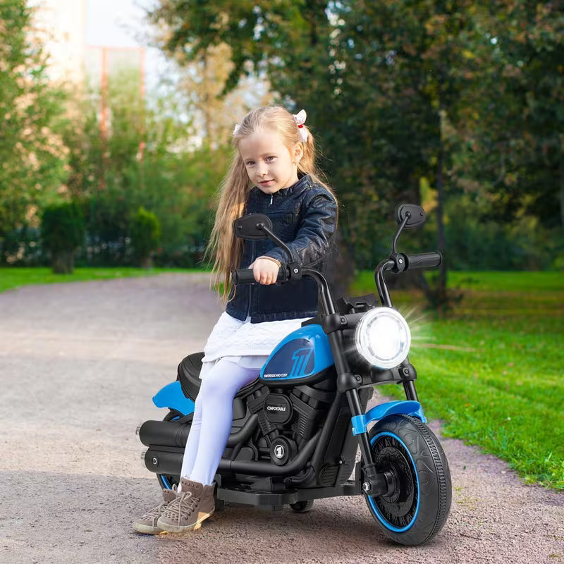 COSTWAY 6V Kids Ride on Motorcycle, Navy