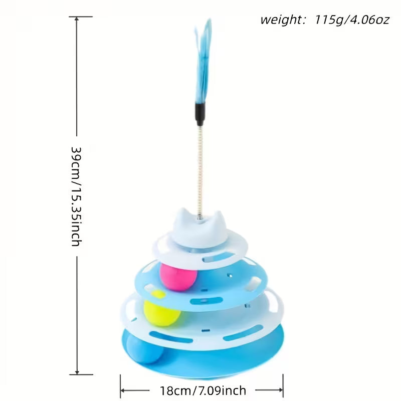 Cat Turntable Toy Self-Playing Boredom Relief Cat Teaser Set