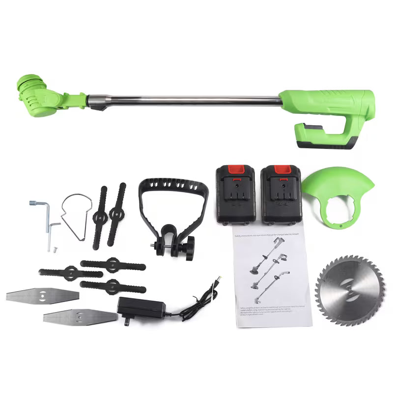 Weed Wacker Battery Operated, 600W Cordless Grass Trimmer Set