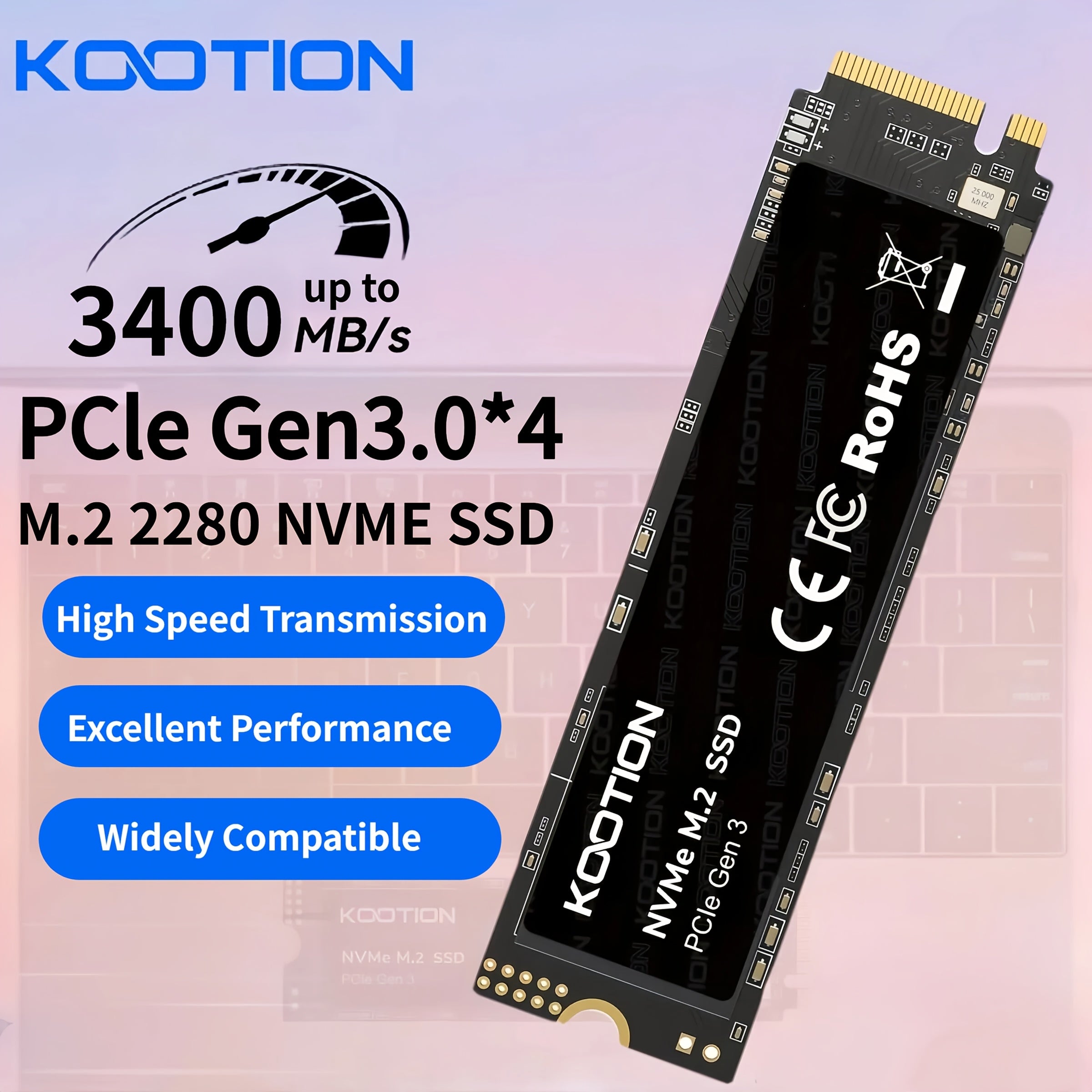 KOOTION 1TB 512GB 256GB 128GB PCIe 118.11inch.2 Internal Solid State