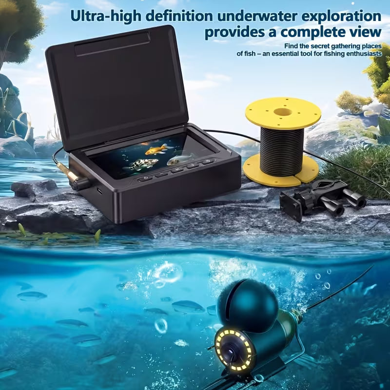 4.3In [30°~150° Angle Fin] Ice Fishing Camera Underwater Portable Fish