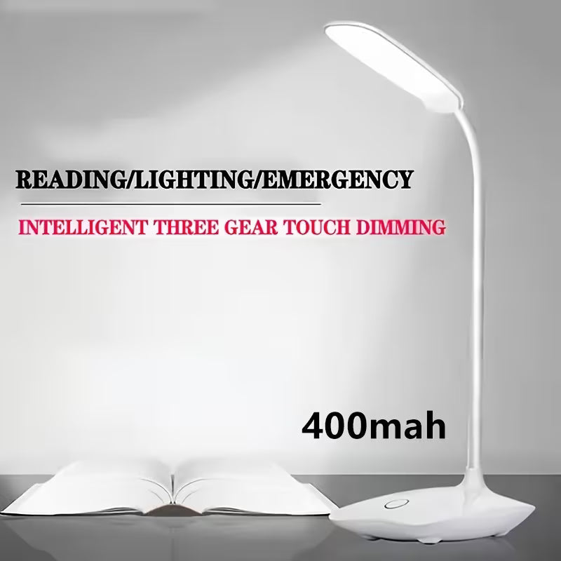 1pc Foldable LED Desk Lamp, Portable Desk Lamp, Three Level Dimming USB Charging Touch Wwitch
