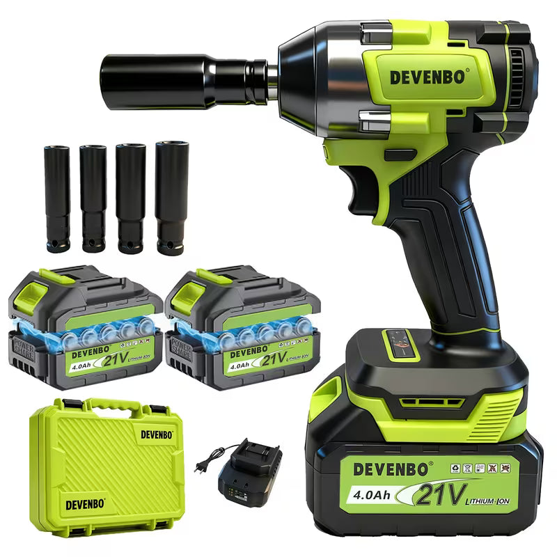 650N.M High Torque, 21 Volt Wireless Impact Wrench