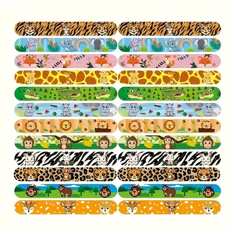 12/36-Piece Slap Bracelets Wristbands for Jungle Safari Party Favors