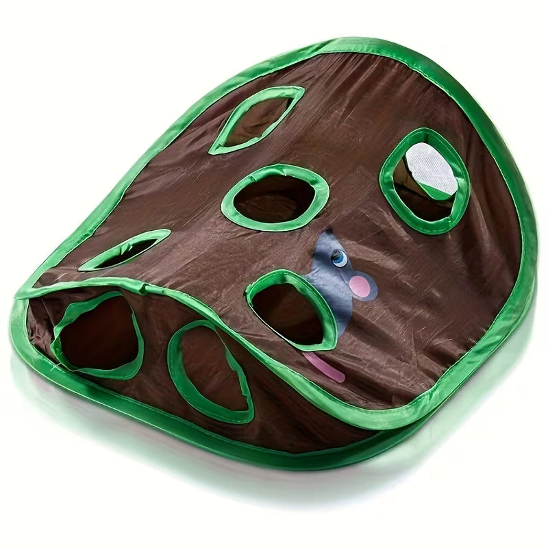 Mini Foldable Cat Tunnel Toy, Mouse Hole Cat Tunnel Set, Polyester