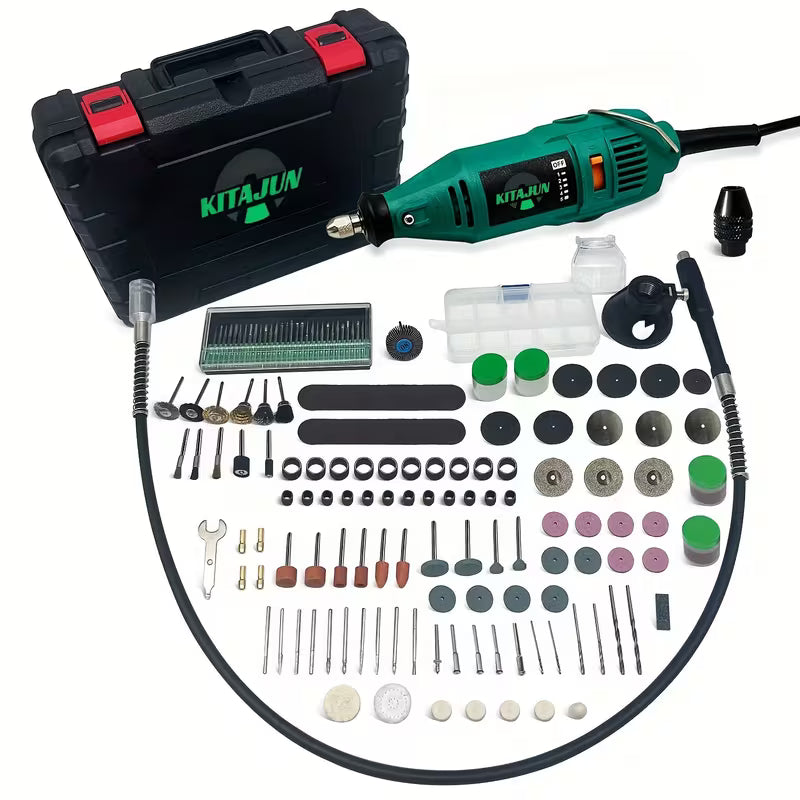 Rotary Tool Kit, 5 Speed Adjustments 10000-37000RPM, Equipped Set