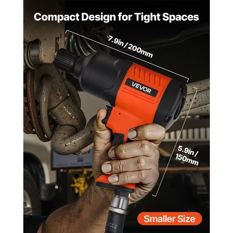 VEVOR Air Impact Wrench 1/2" Drive Pneumatic Impact Gun Up to 1100ft-lbs 4-Speed