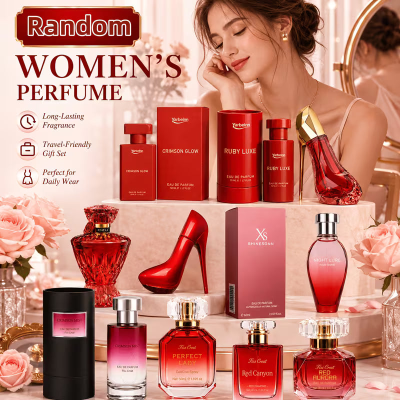 Random Perfume for Women, Fragrance Randomly Selected from 10 Styles, Long-Lasting Eau De