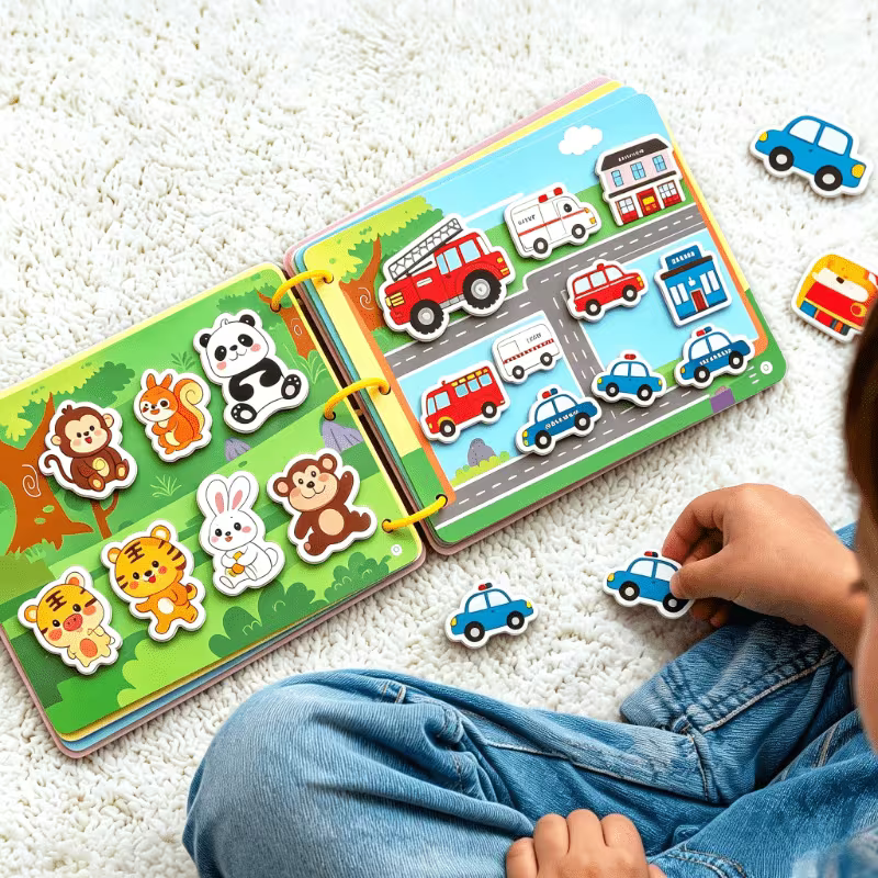 Interactive Educational Sticker Cards for Kids
