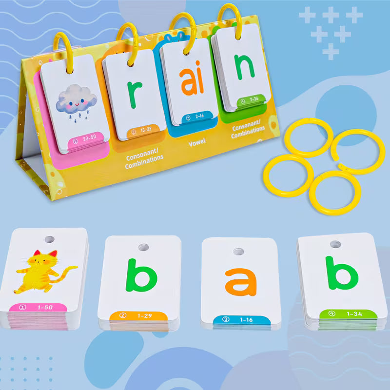 LACHILLY Phonics Words Flip Cards for Kids