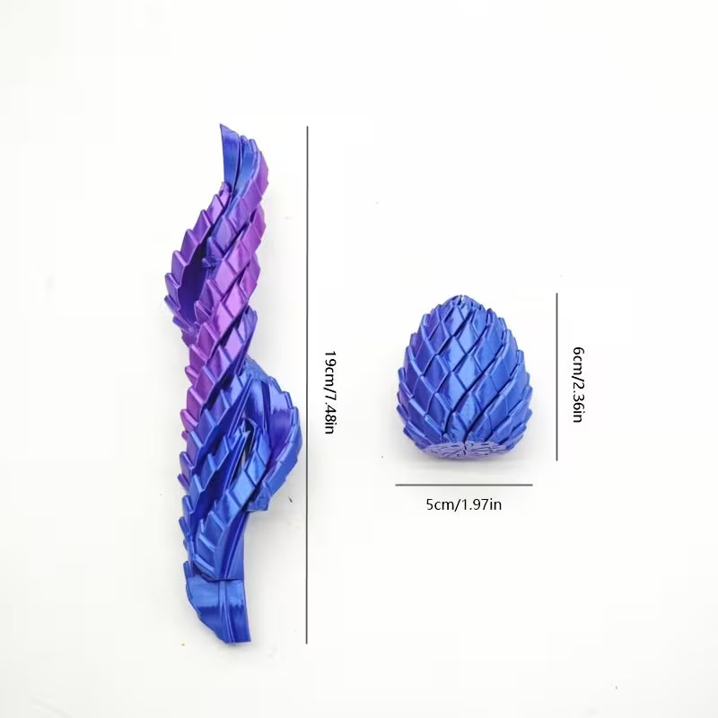 3D Printed Transformable Rotatable Dragon Egg Model Ornament