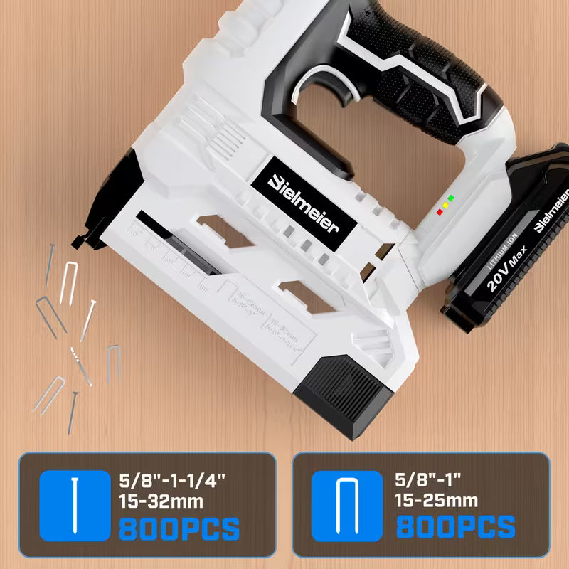 Bielmeier 20V/4V Cordless 2-in-1 Stapler/Brad Nailer, Brad Nailer Without Compressor And Cord