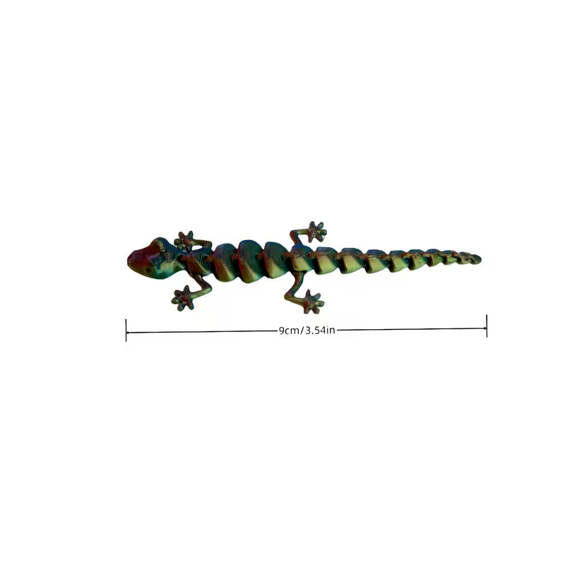 Random Color 20pcs 3D Printed Small Geckos, Length 9cm, PLA Material, Vibrant Colors