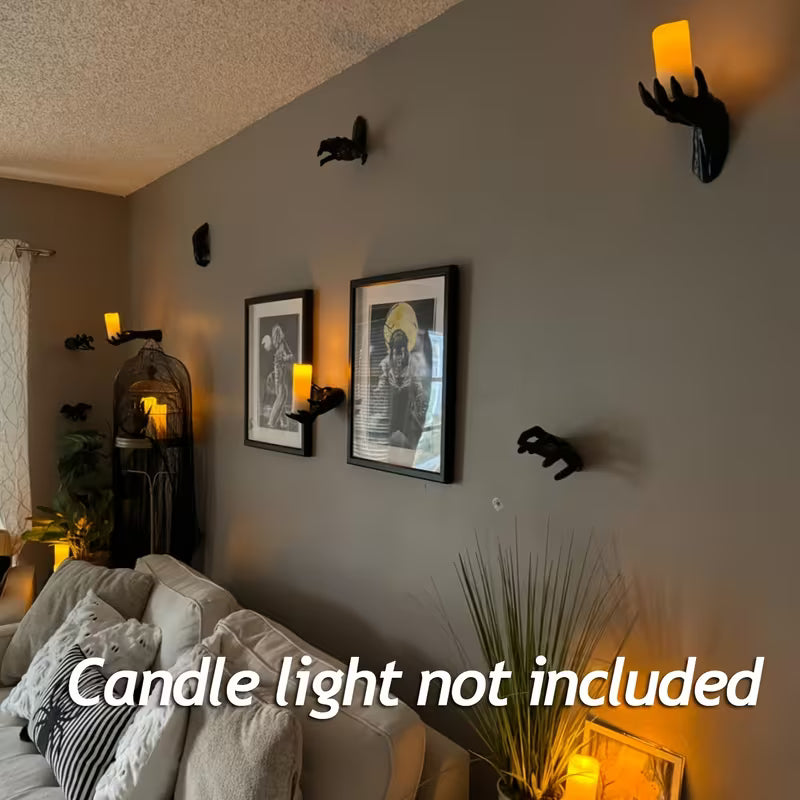 Halloween Wall Decor, Creepy Reaching Hand Statues, Wall Set