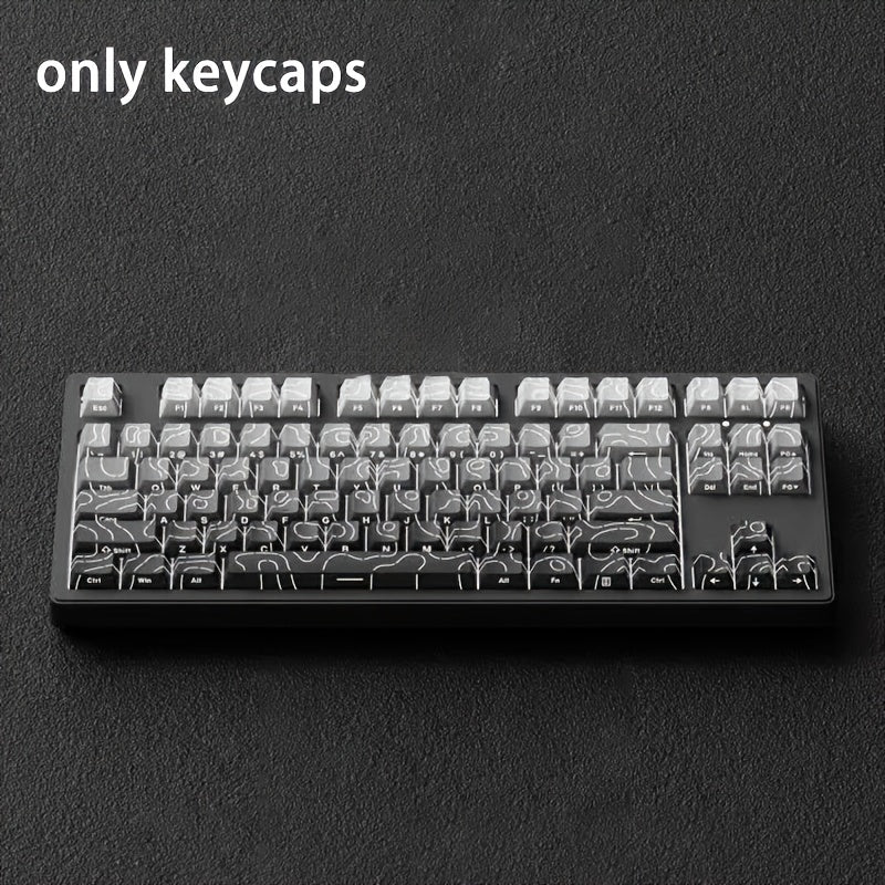 Serene Dawn Theme Cracked Translucent Keycap Set | PBT+PC Material