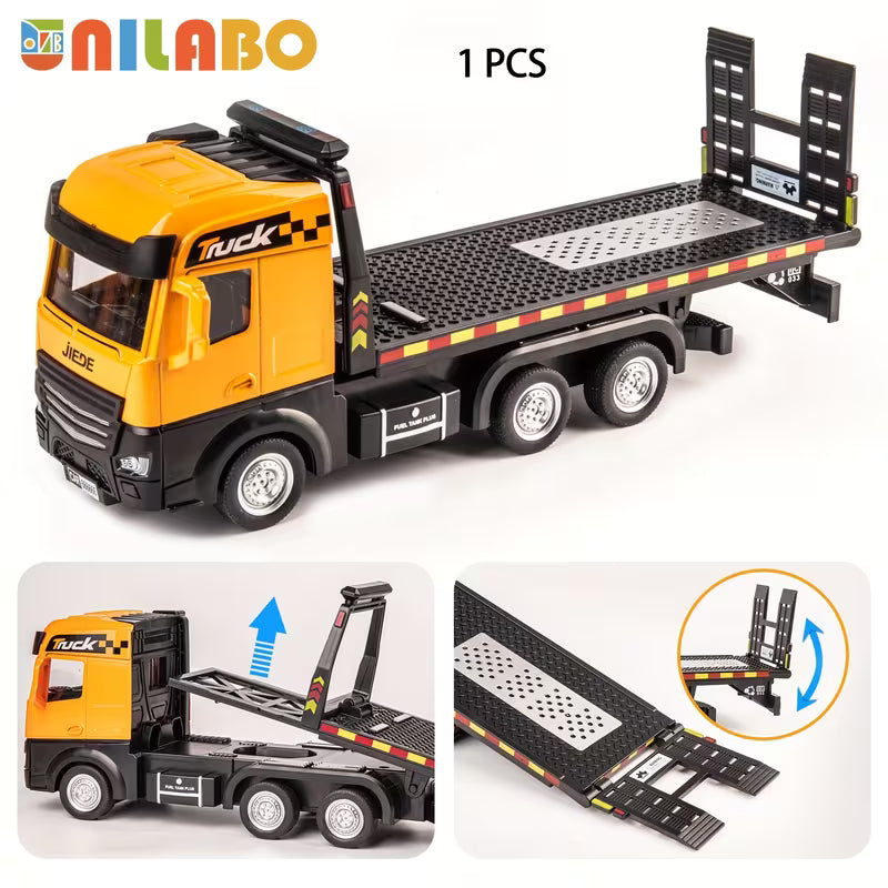 Unilabo 1pc/6pcs Alloy Small Construction Cars Vehicles, Die Cast Mini Set