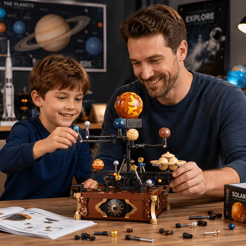 Microparticle Bricks STEM Technical Solar System Building Blocks Set