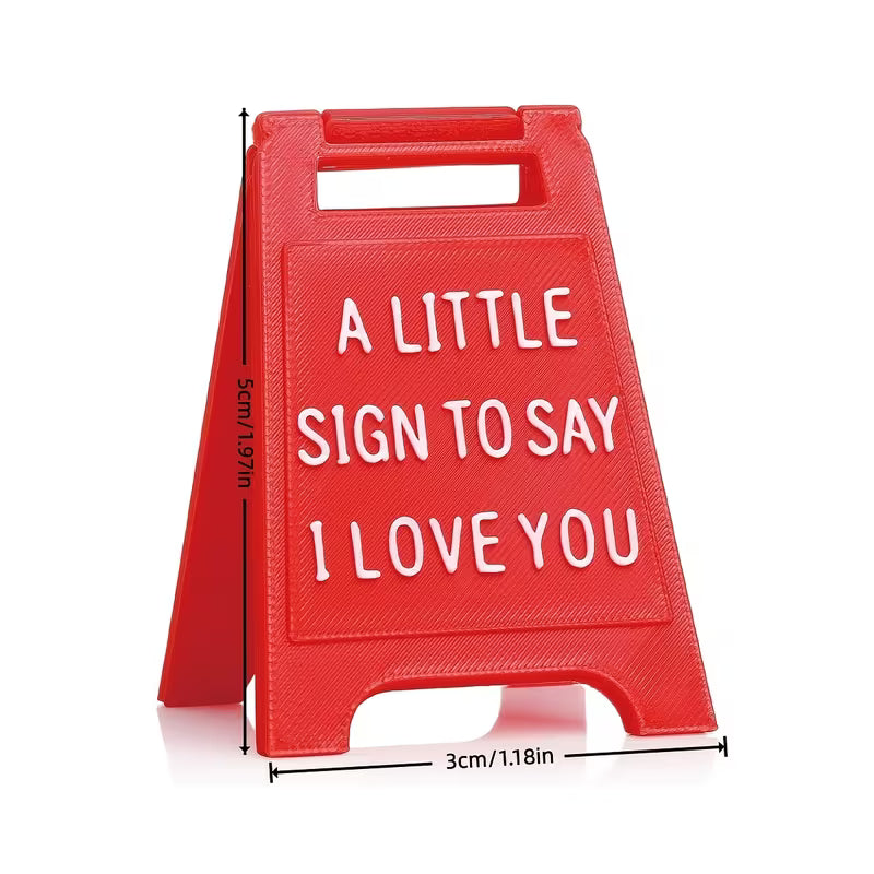 1pc Hot Style 3D-printed Mini "I Love You" Sign, a Desktop Decoration
