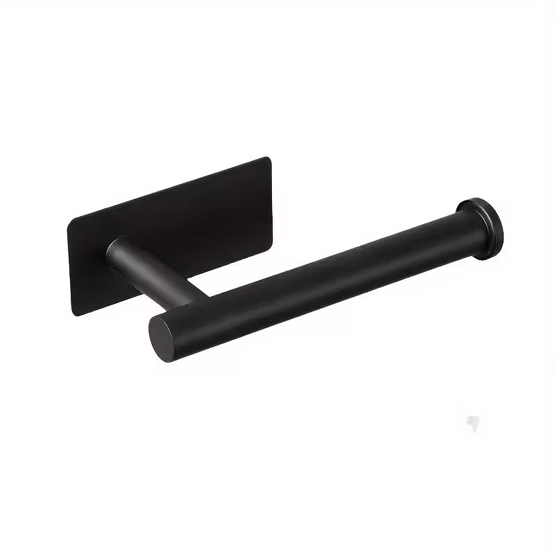 Stainless Steel Square Tissue Holder, No-Drill Wall Mount Set, Plastic