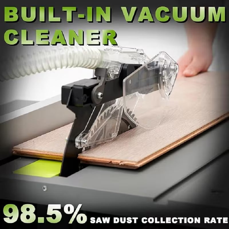 Saw It Dustless-Sirocco Dustless' '8.5-inch Table Saw' 'Up to 98.5 Dust Collection Rate' 'Low