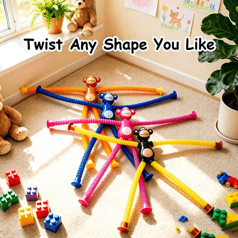 4-Piece Suction Cup Monkey Relax Toys