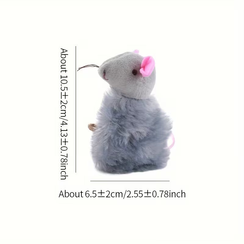 Plush Mouse-Shaped Cat Toy