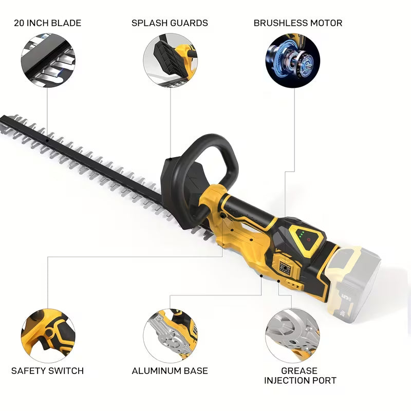 Hedge Trimmer Cordless for Dewalt 20V MAX Battery (No Battery)