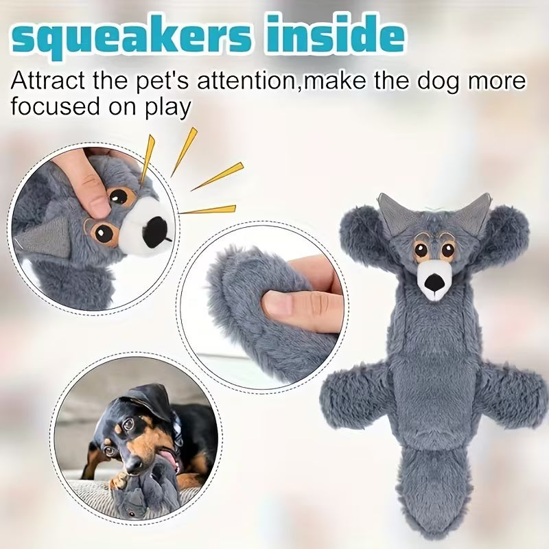 Durable Crinkle Squeaky Pet Toys - Plush Stuffless Set
