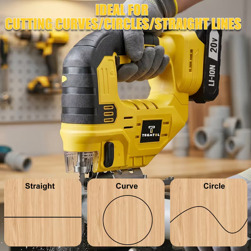 20V Cordless Curved Jigsaw - detail view 1