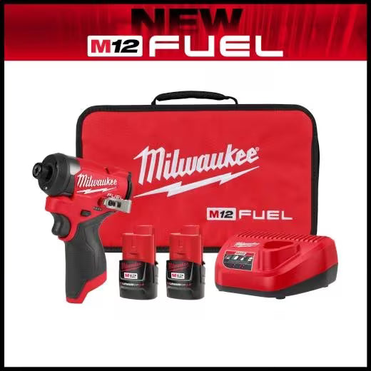 Milwaukee 3453-22 M12 Fuel 1/4 HEX Impact Driver KIT