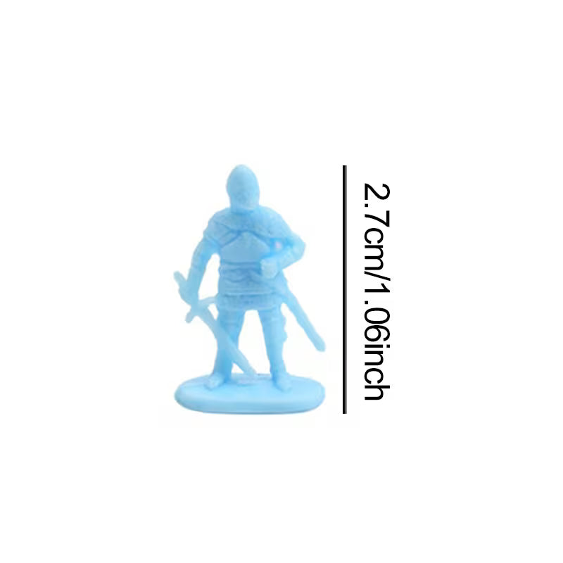 30-Piece/Pack Random Color Mini Medieval Soldier Miniatures Models