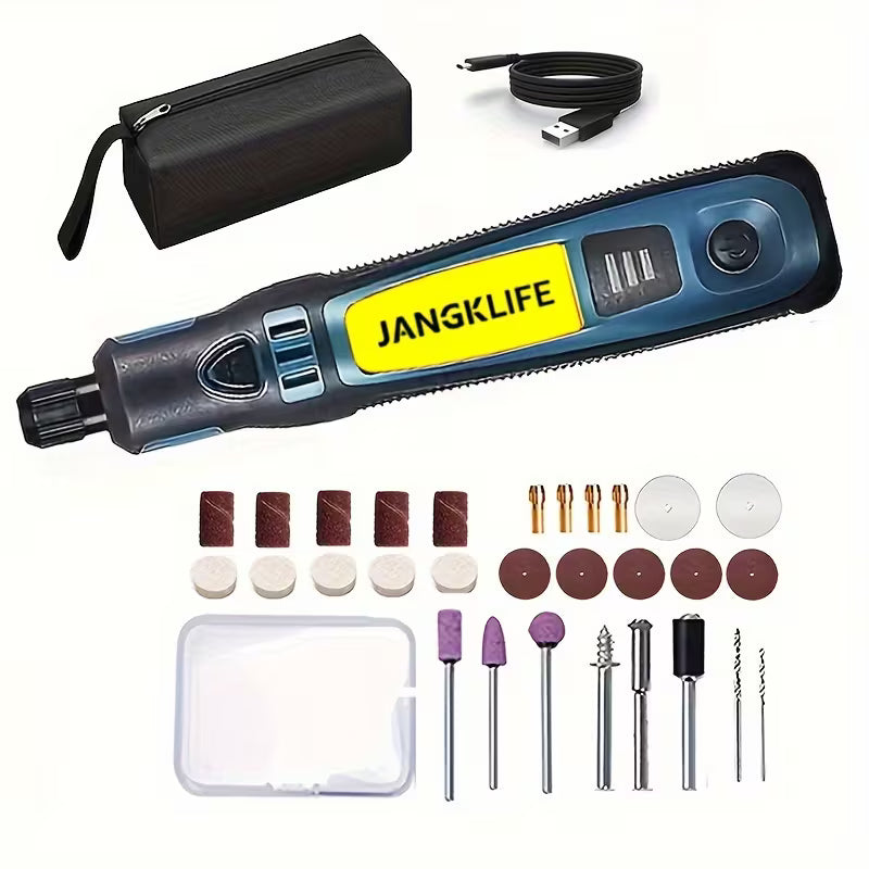 Compact Grinder, Rotary Tool Set Including 28pcs of Additions