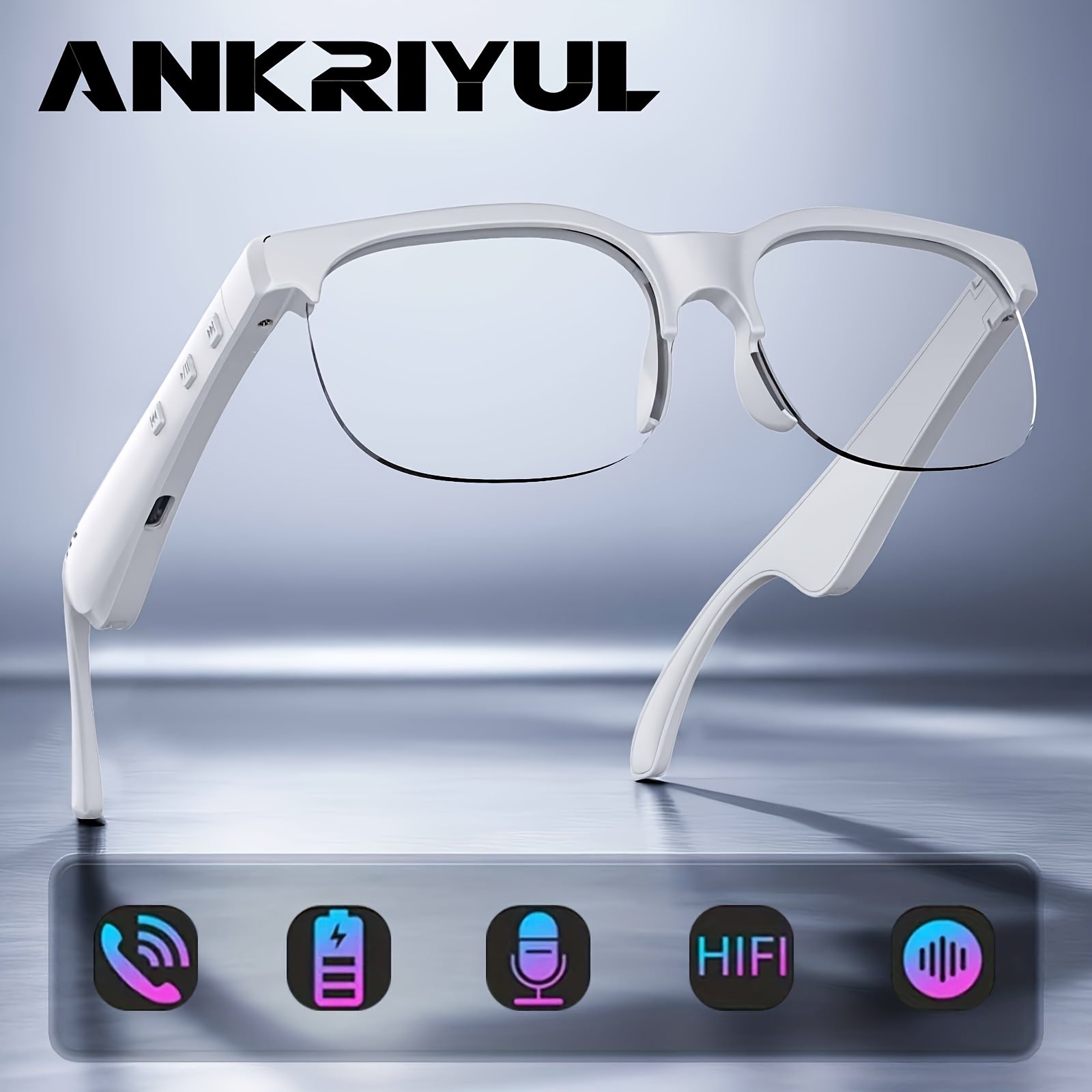 Smart Glasses, Smart Audio Glasses, Wireless Glasses Wireless Headphones, Support