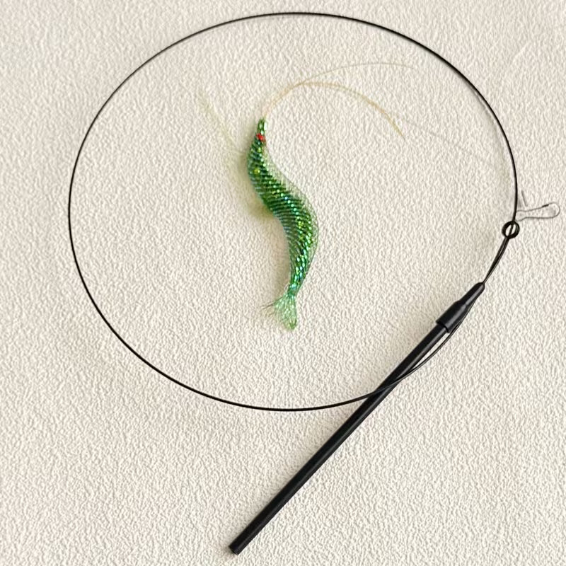 Durable Cat Toy Featuring a Realistic Shrimp Teaser Wand