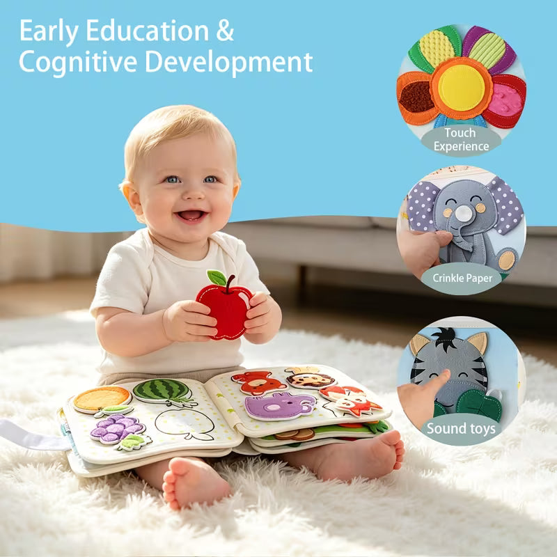 Cloth Book Early Education 3D Cloth Book Cognitive Puzzle Toy Busy Book