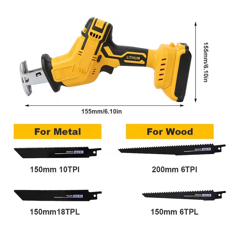 For Dewalt 20V MAX Battery Brushless Cordless Reciprocating, Wood