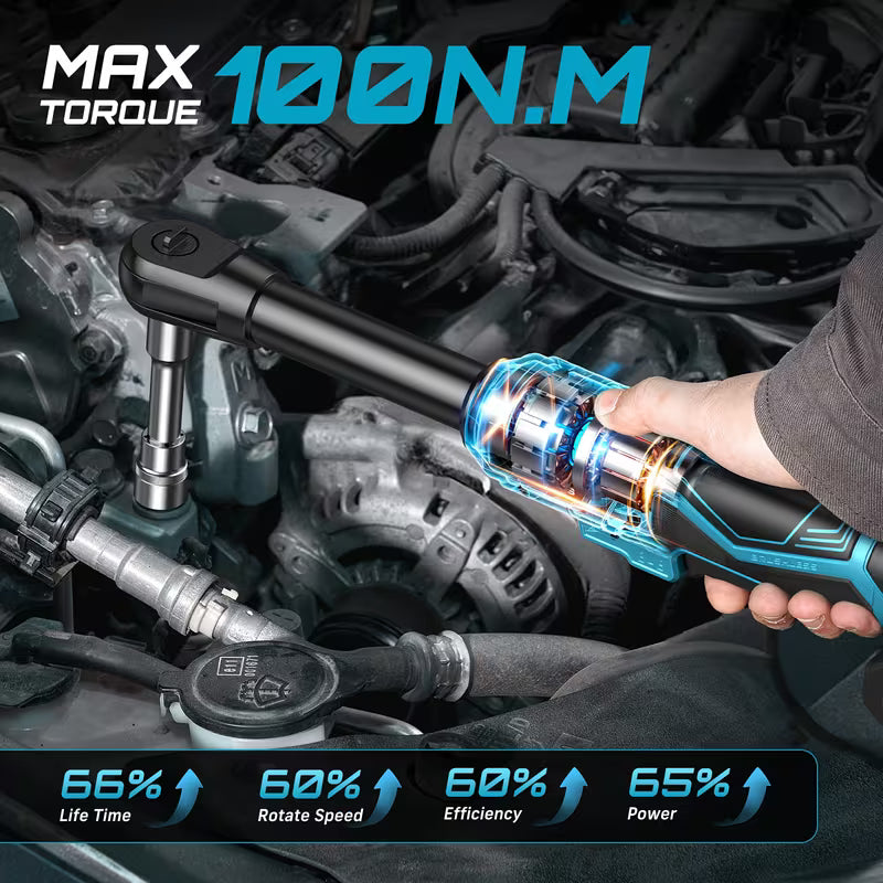 Seesii 21V Electric Ratchet Wrench Set