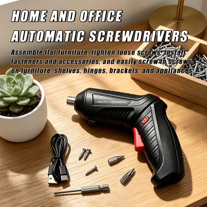 Multi-Functional Electric Screwdriver with 2 Batches of Head Additions
