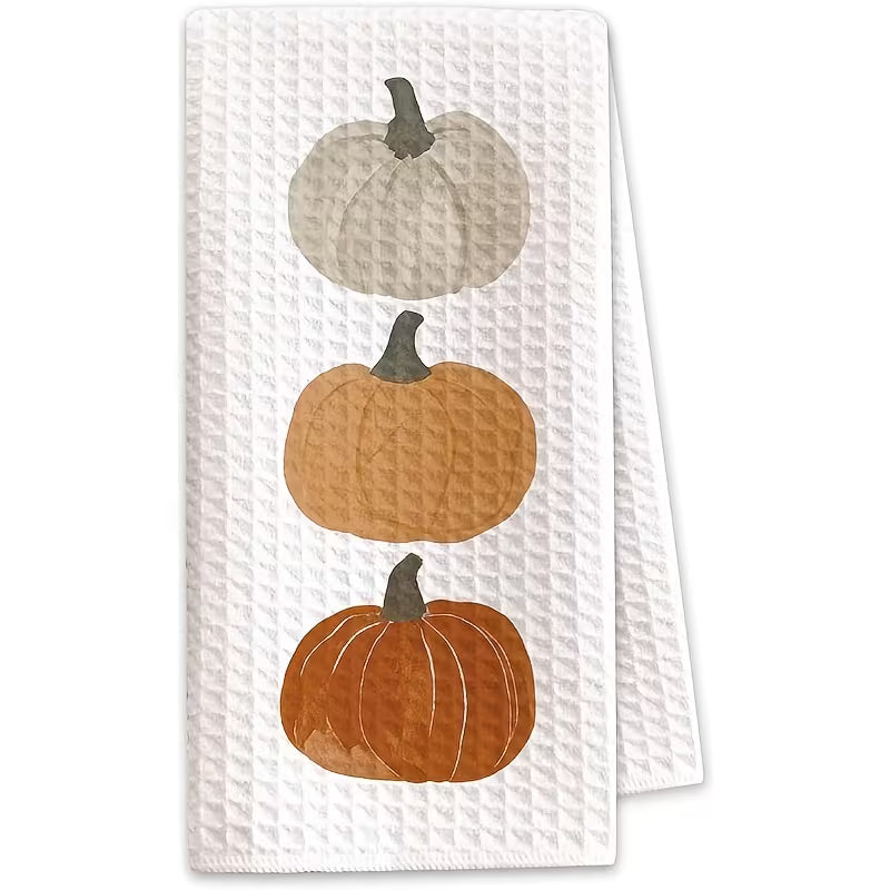 1pc Thanksgiving Pumpkin-Themed Decorative Towel, Perfect As a Gift for Women. These