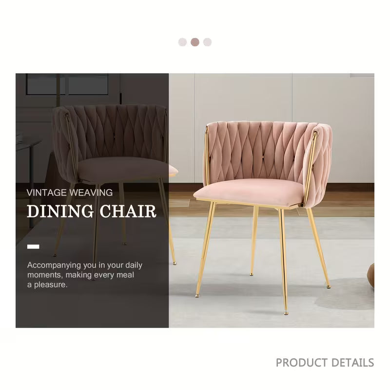 Set of 4 Velvet Dining Chairs