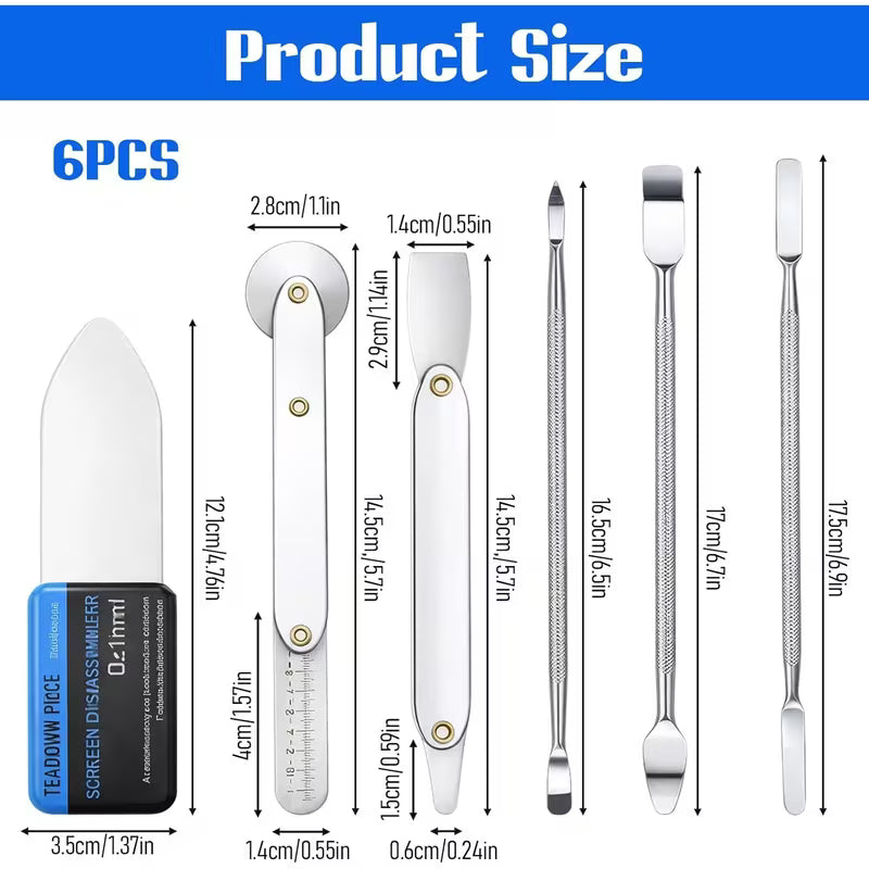 Metal Spudger Pry Tool Kit, Stainless Steel Phone Repair Tool Set, Metal