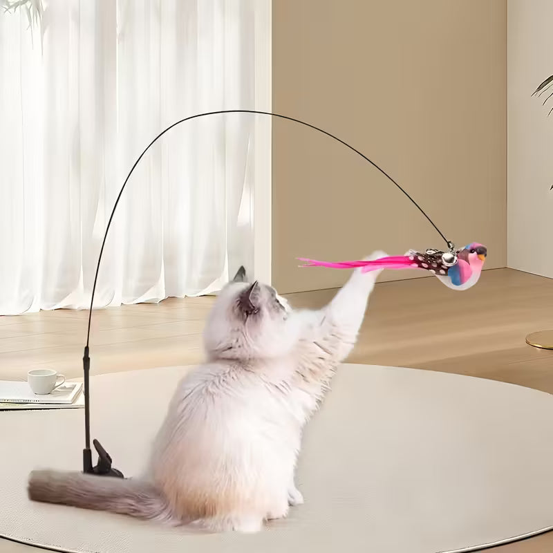 1pc Strong Suction Cup Cat Teaser Wand Set