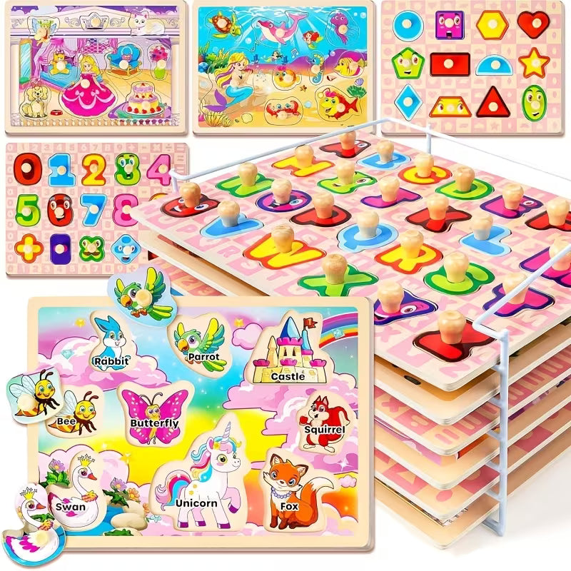Wooden Puzzles for Toddlers