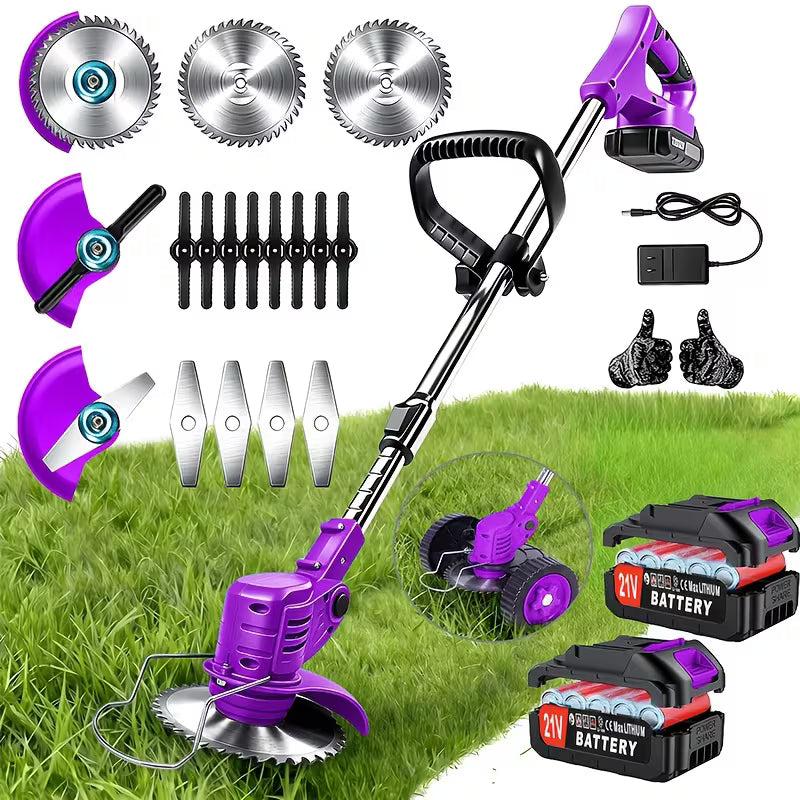 Portable Household Cordless Electric Grass Trimmer, Garden Weeder