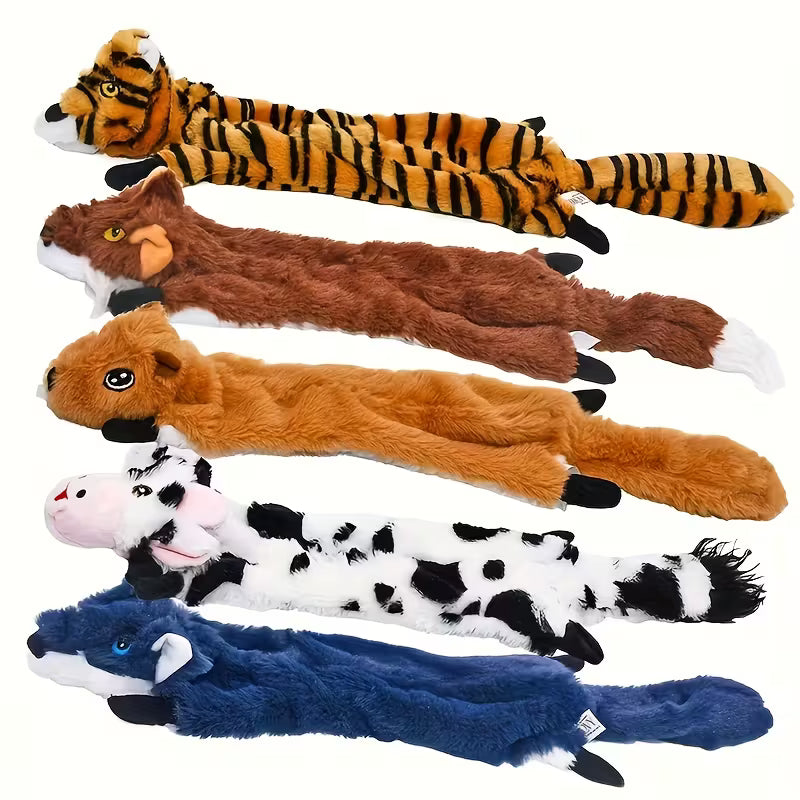 Squeaky Plush Chew Toys Designed Set