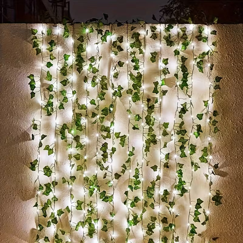 1pc of Imitation Ivy String Lights, 78.74 inch Long (20 LED Beads), 1 Mode (non-adjustable)