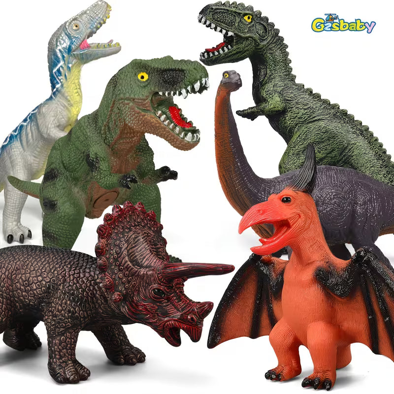 Gzsbaby Soft Rubber Dinosaur Toys for Kids