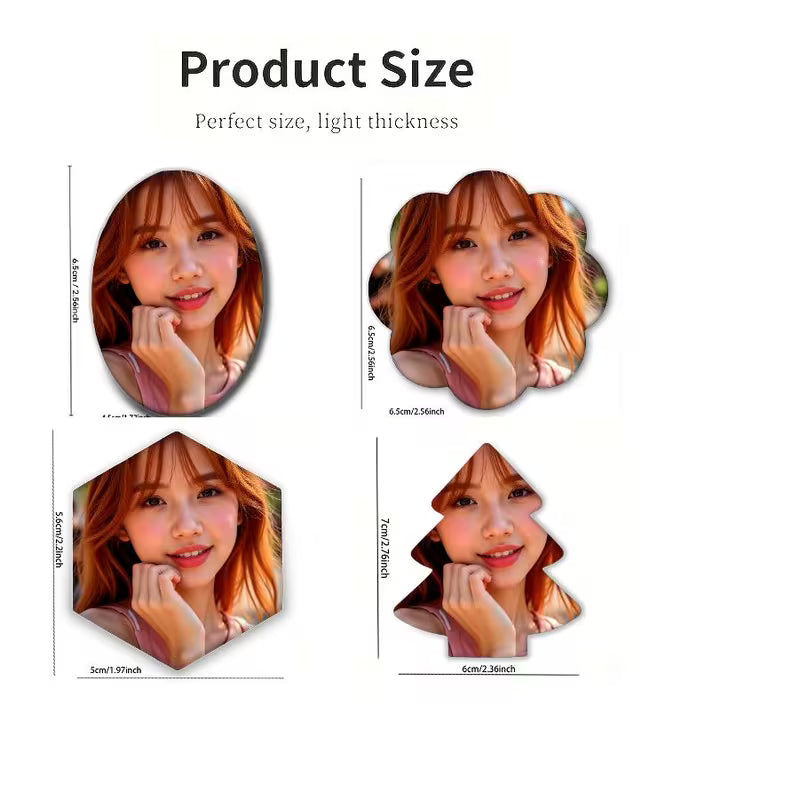 1pc Large Personalized Photo Magnetic Fridge Magnets Set