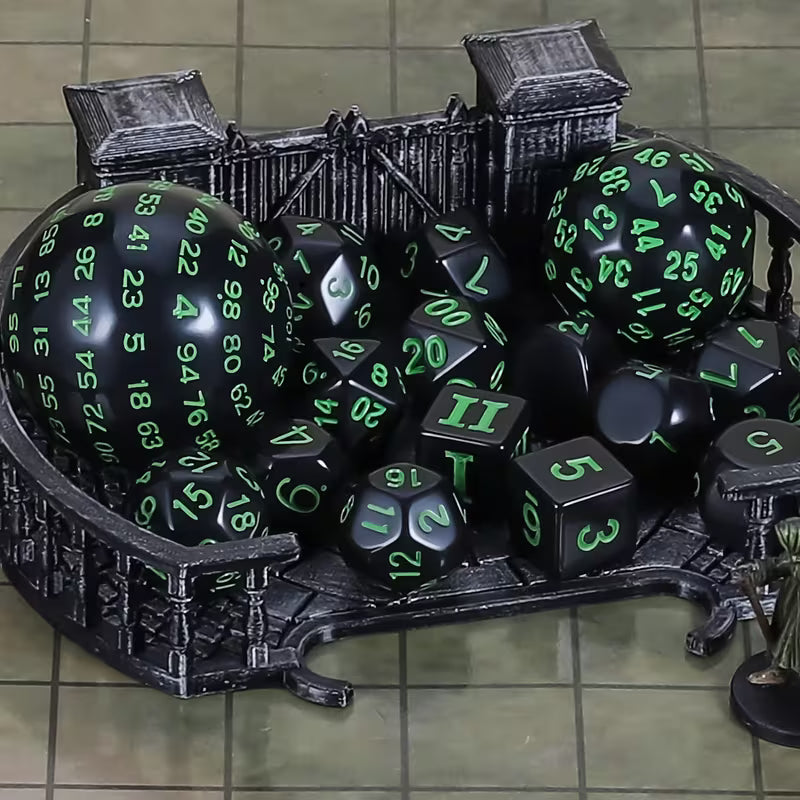 DND Polyhedral Dice Set, Black