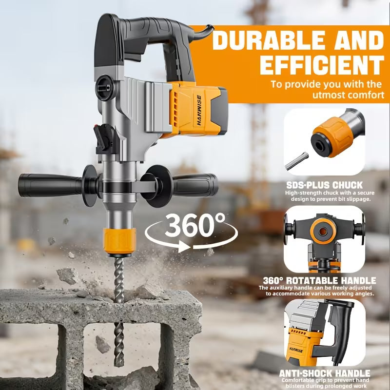 1-1/4"SDS Plus HeavyDuty Demolition/Rotary Hammer Drill